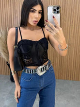 Cropped Brunet Renda - Preto